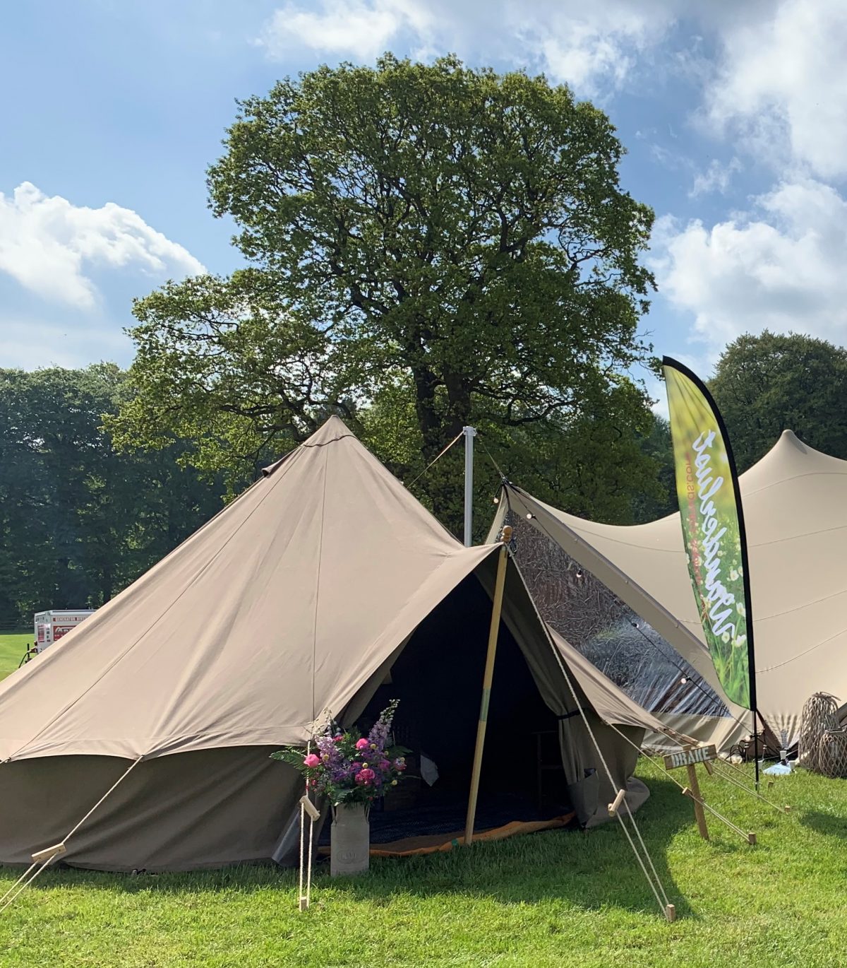 Shades Wanderlust Bell Tents fully furnished so you can stay in luxury