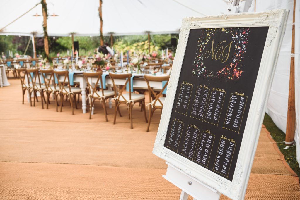 Wedding Planning - marquee wedding seating